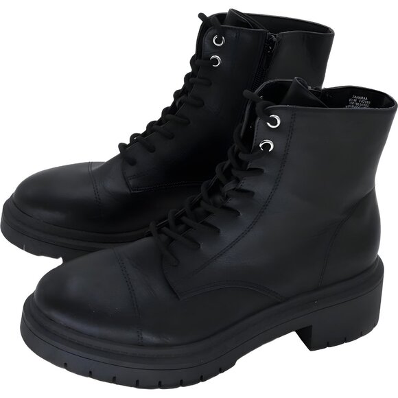 Women's Platform Lace-Up Ankle Boots Style Co Zaharaa US 8.5 - Picture 2 of 6